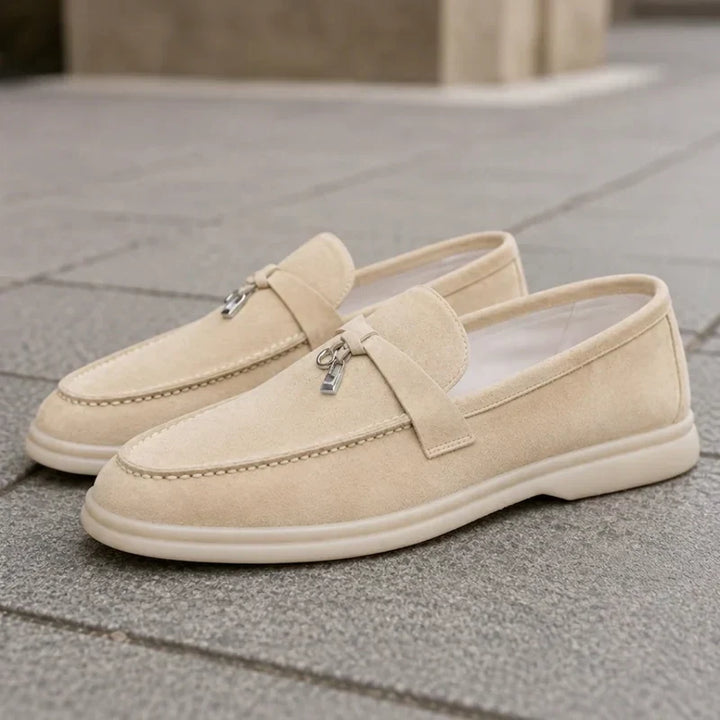 Kvinnors Texturerade Loafers Snygga Plattform Slip-On Skor
