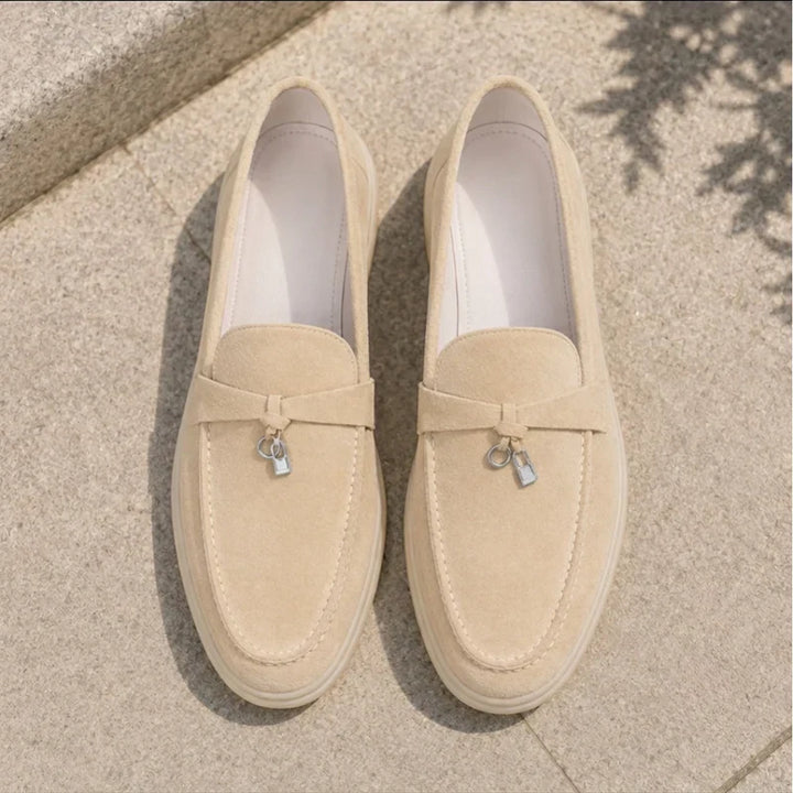 Kvinnors Texturerade Loafers Snygga Plattform Slip-On Skor