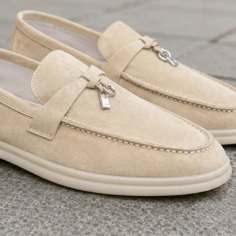 Kvinnors Texturerade Loafers Snygga Plattform Slip-On Skor