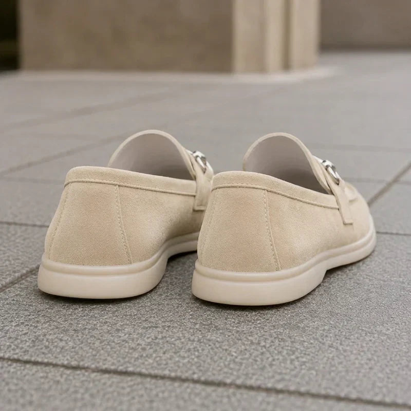 Kvinnors Texturerade Loafers Snygga Plattform Slip-On Skor