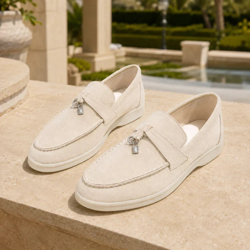 Kvinnors Texturerade Loafers Snygga Plattform Slip-On Skor