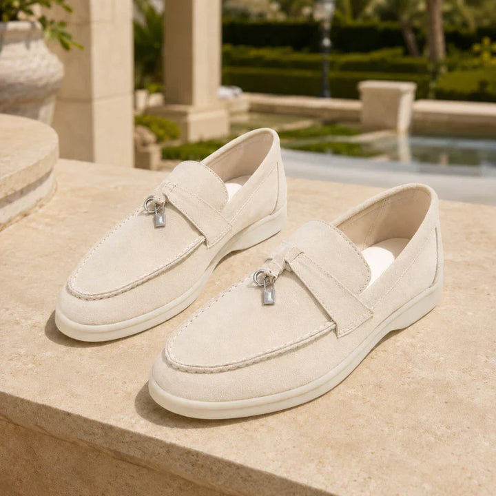 Kvinnors Texturerade Loafers Snygga Plattform Slip-On Skor