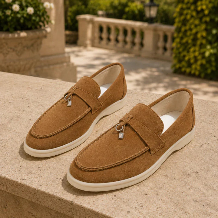 Kvinnors Texturerade Loafers Snygga Plattform Slip-On Skor