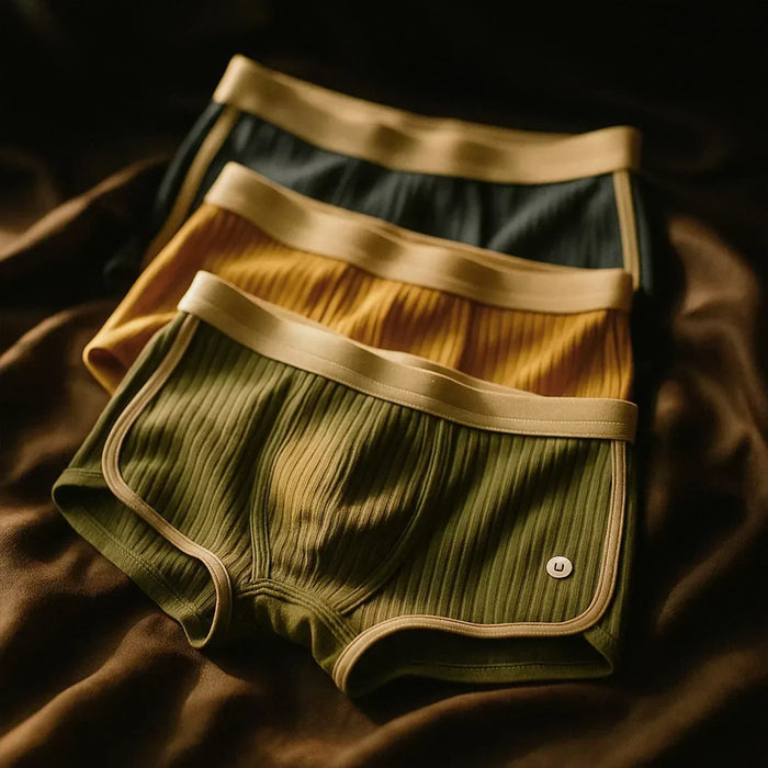 Herrarnas Premium Ribbad Boxerkalsonger Everyday Comfort Set