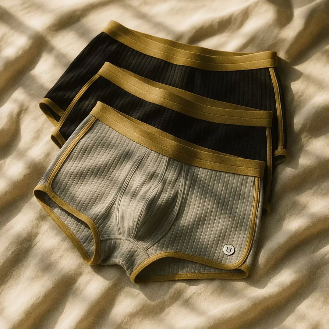 Herrarnas Premium Ribbad Boxerkalsonger Everyday Comfort Set