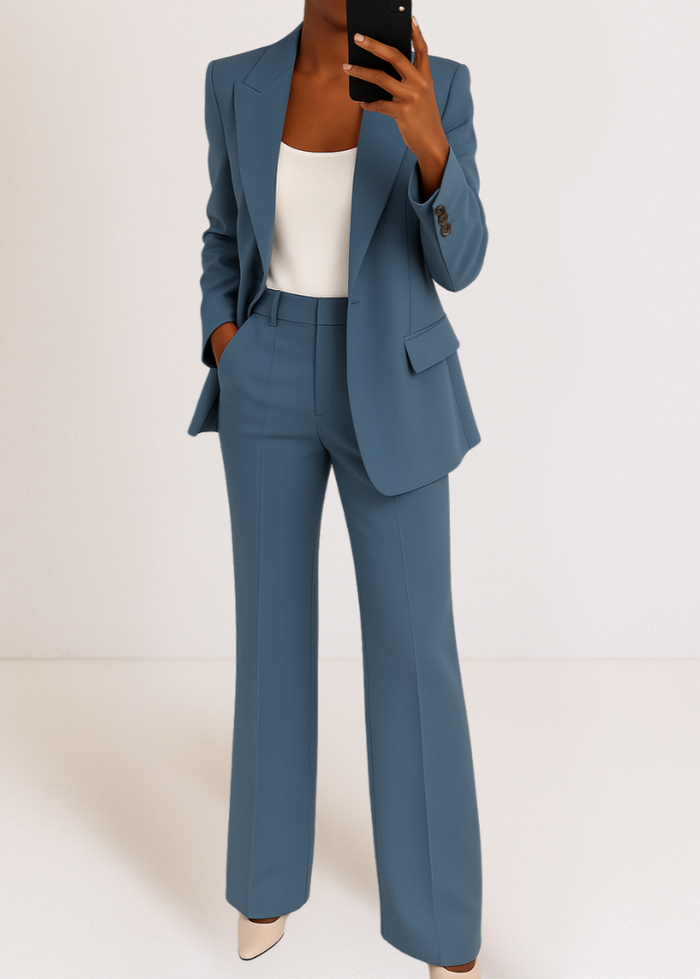 Kvinnors Skräddarsydda Blazer Byxdress Set för Loungen