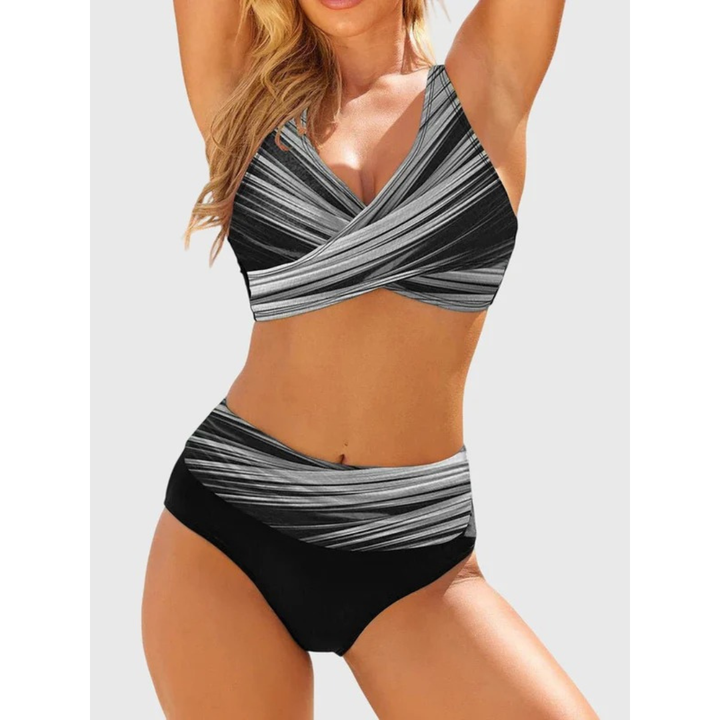 Kvinnors Tryckt Bikini Set – Stödjande Sommarbadkläder för Strand och Pool
