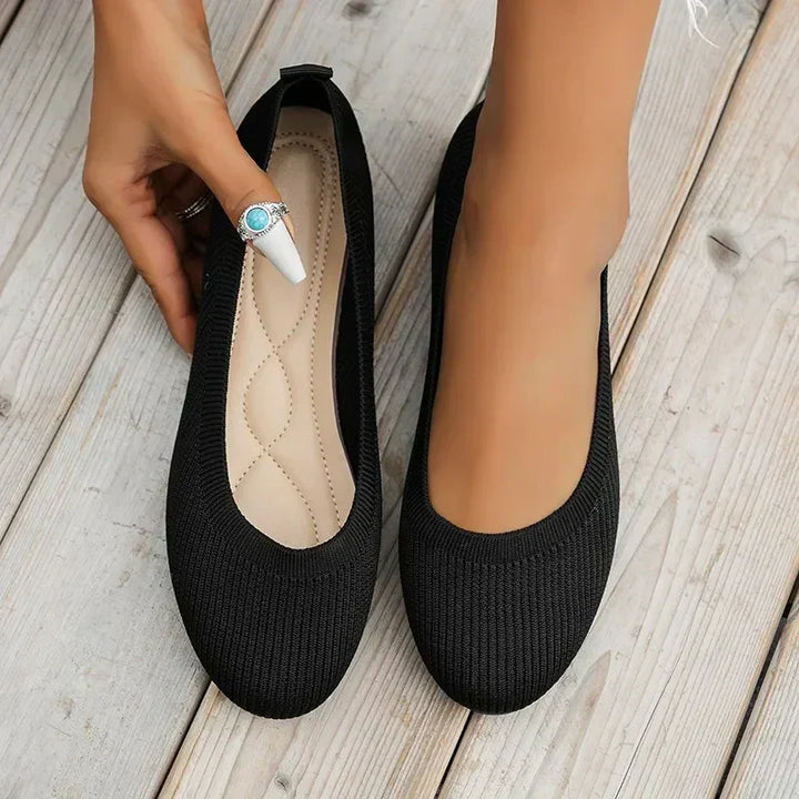 Kvinnors lätta ballerina-skor – Bekväma slip-on skor för vårarbete och resor