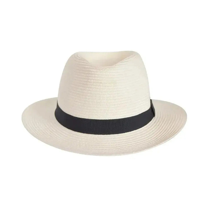 Herrarnas Klassiska Fedora Solhatt Med UV-Skydd Och Justerbar Passform