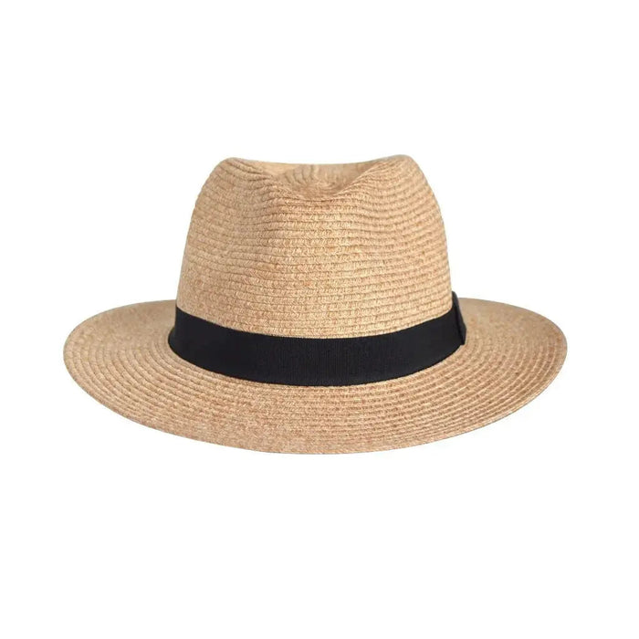 Herrarnas Klassiska Fedora Solhatt Med UV-Skydd Och Justerbar Passform