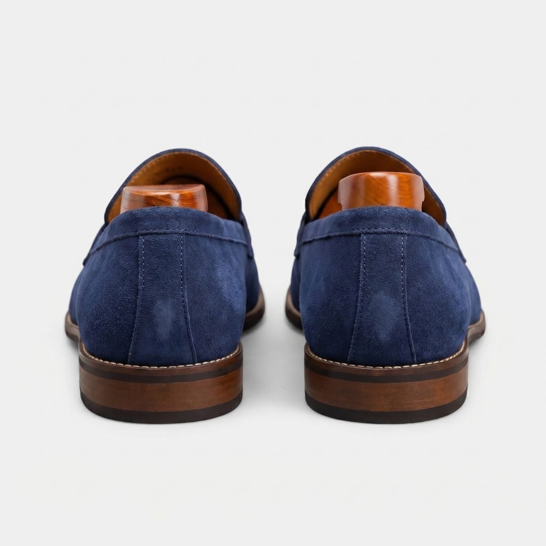 Herrens Mocka Penny Loafers Klassiska Smart Slip-On Skor