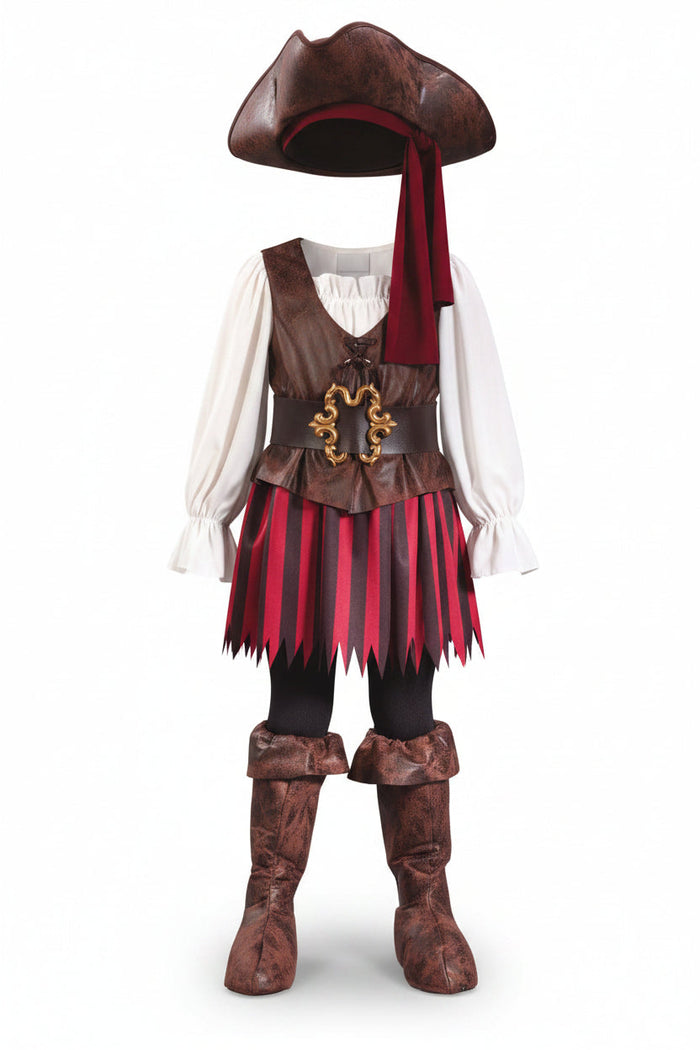 Barnens Piratklänning med Hatt och Tillbehör Halloween Kostym