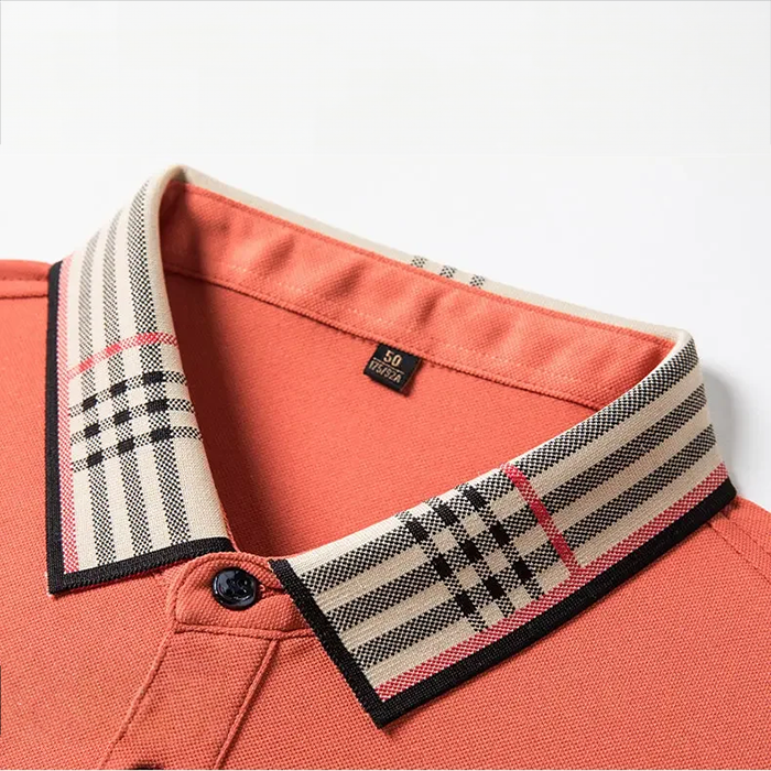 Herrens Poloshirt med Kontrastkrage, Finsmart Casual Stil