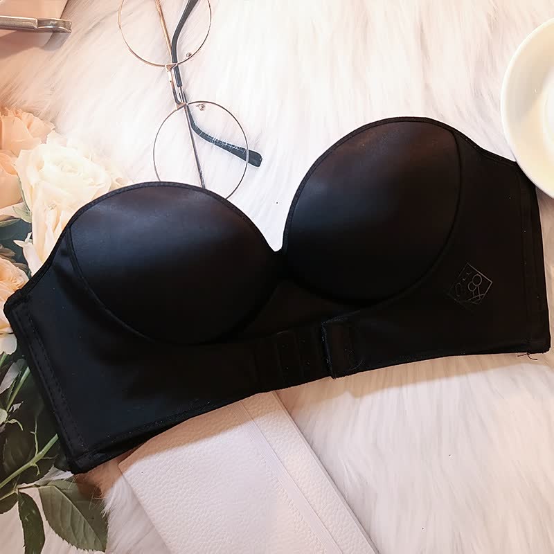 Kvinnors Strapless Push Up Bh Slät Formad Passform