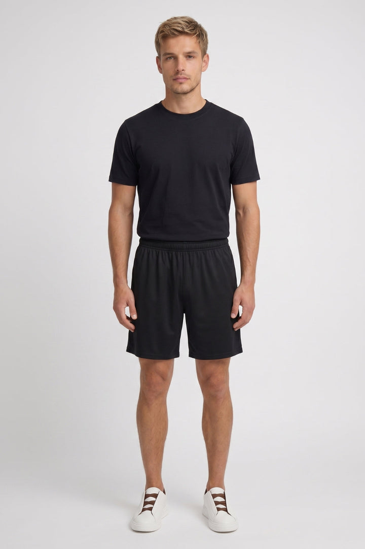 Herrars Crew Neck T-Shirt Set Avslappnade Shorts