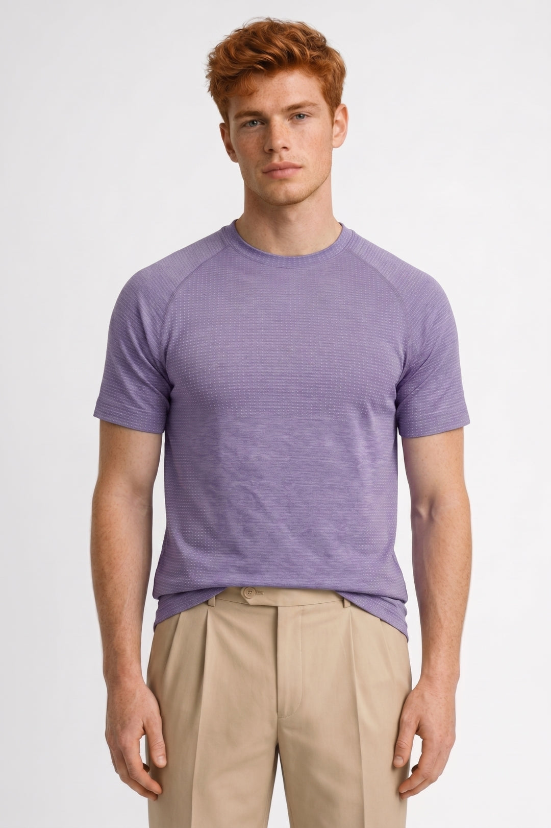 Herrarnas texturerade raglanärm T-shirt för aktiva dagar