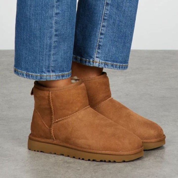 Kvinnors Boston Mini Boots Stilig Vinterfotwear Bekväma Varm Fleece Fodrade Ankelstövlar
