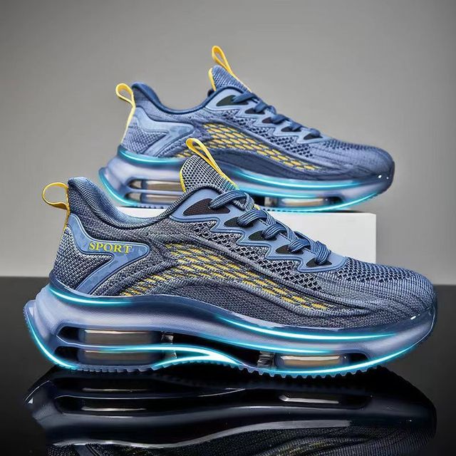 Herrarnas luftkuddar mesh sneakers med skulpterad prestandasula