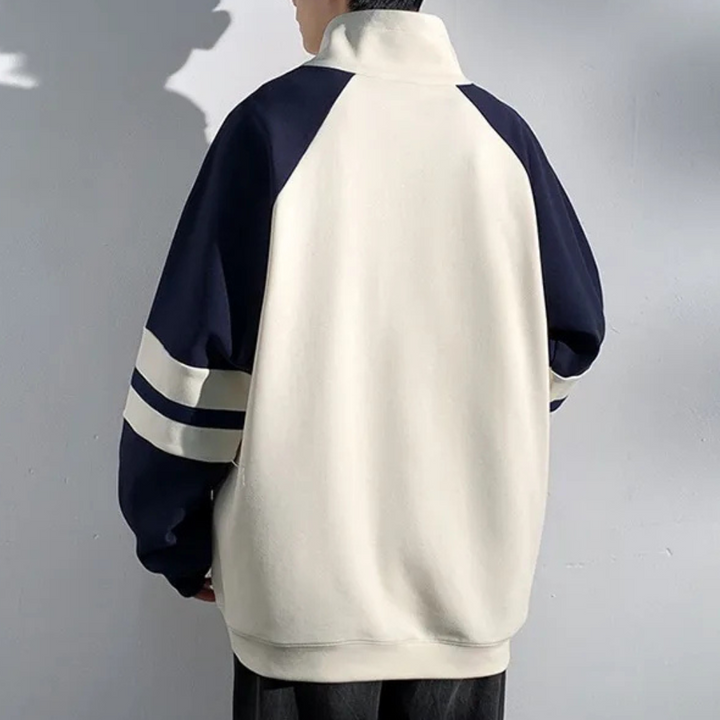 Herrar Tryckt Ståkrage Pullover Sweatshirt
