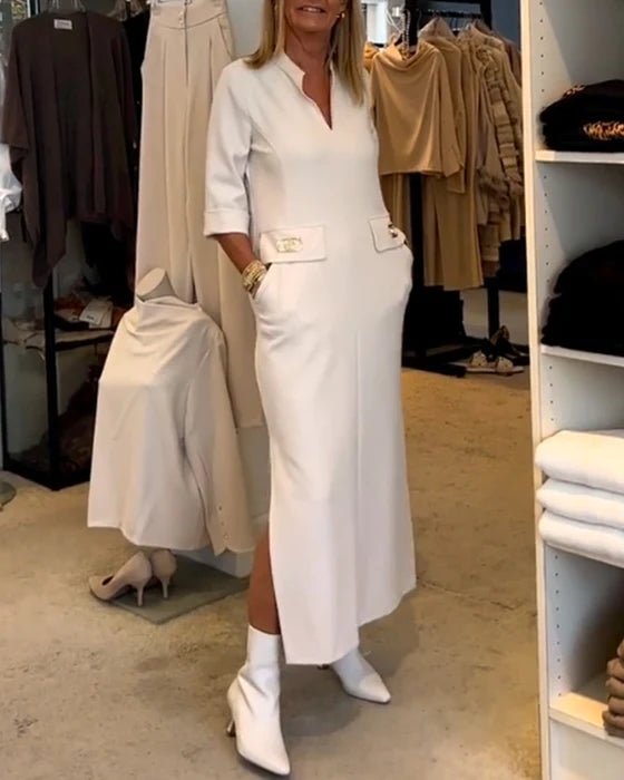 Elegant Klänning för Kvinnor – Smickrande Silhuett Lättviktsmaterial Stilig Feminint Outfit Bekväm Vårmode Uttalande
