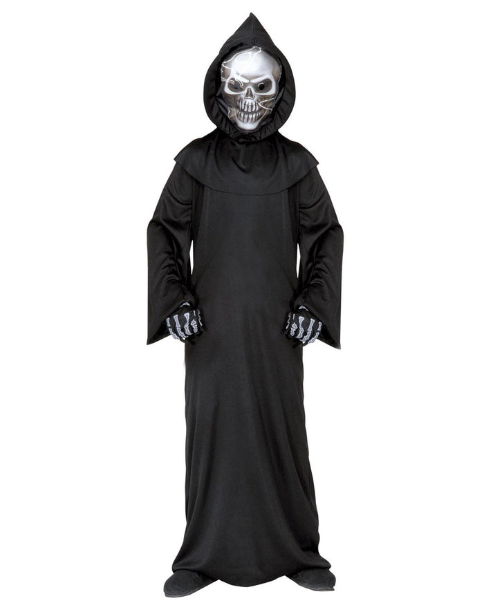 Barnens Grim Reaper Kappa Skallemask Halloween Kostym