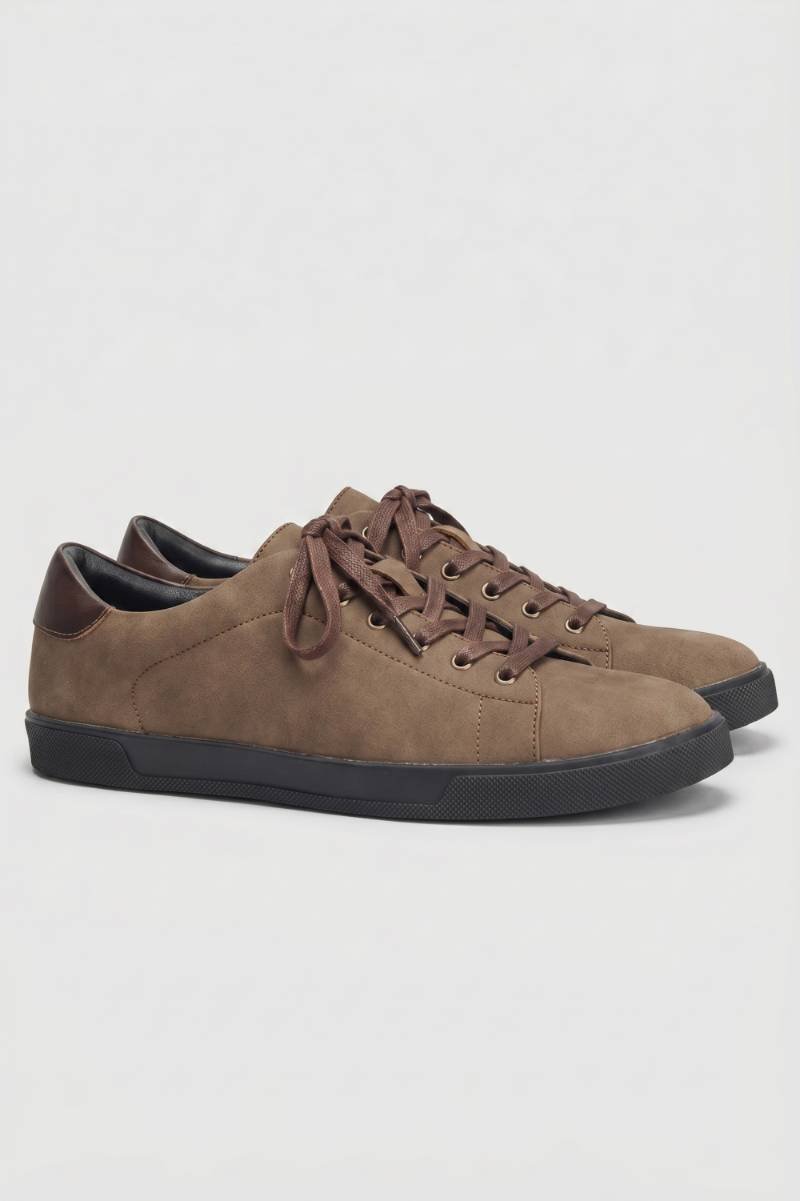 Herrskor Sneakers Låg Top Snörning Mocka Finish