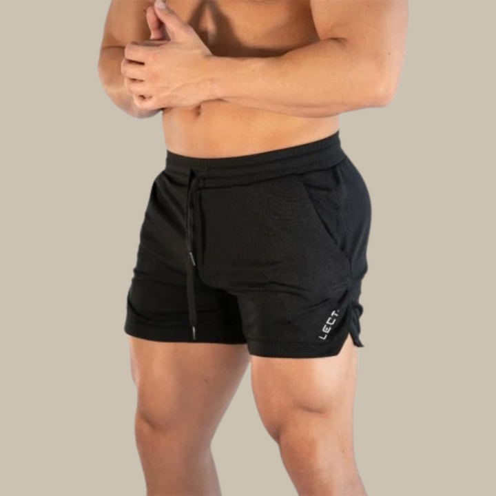 Herrarnas simshorts med dragsko, kort benlängd, atletisk stil