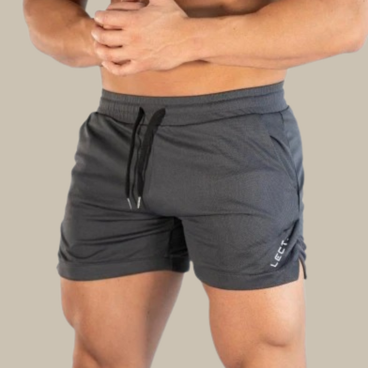 Herrarnas simshorts med dragsko, kort benlängd, atletisk stil