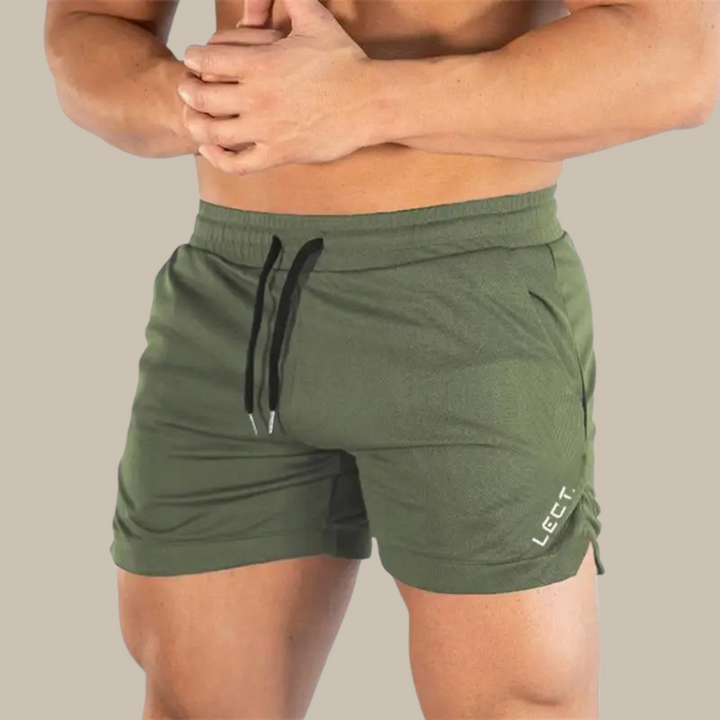 Herrarnas simshorts med dragsko, kort benlängd, atletisk stil