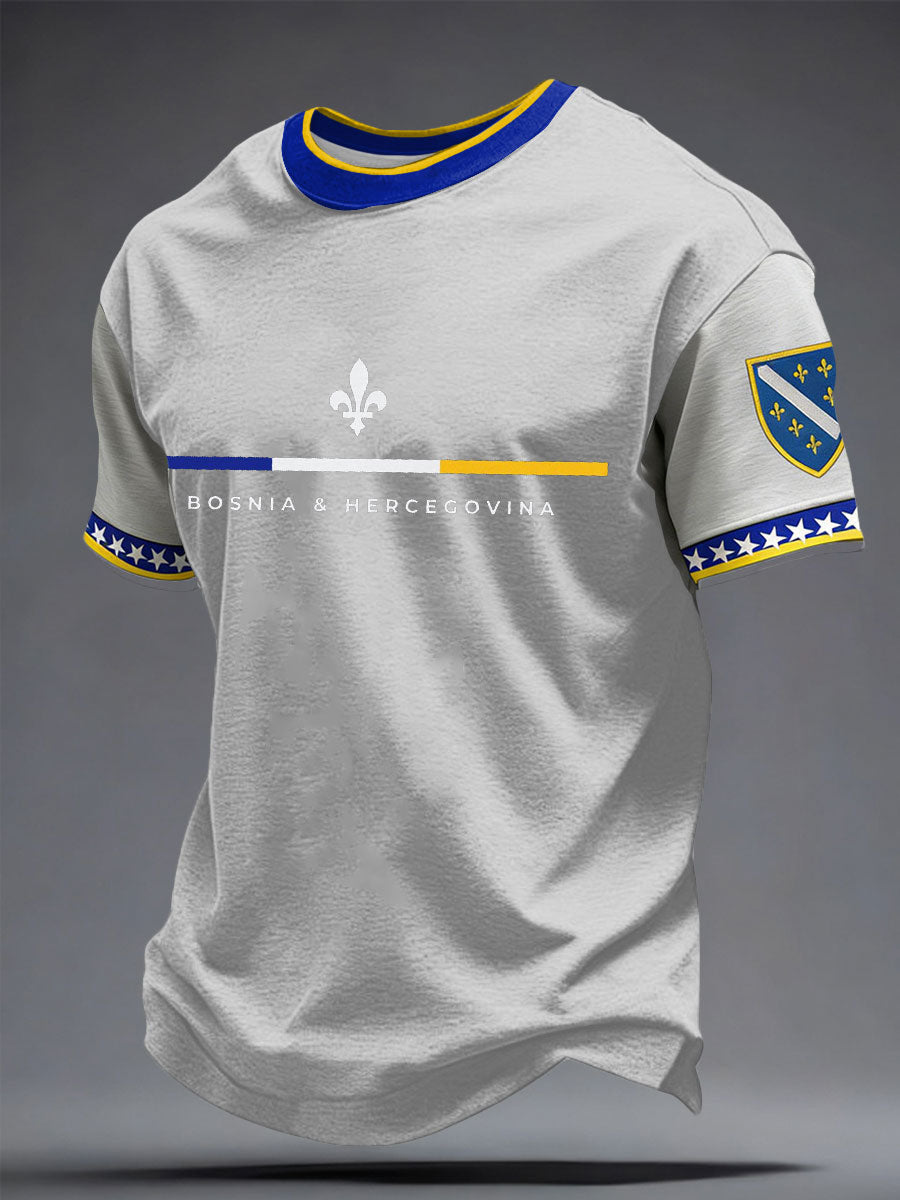 Herrarnas grafiska fan T-shirt med korta ärmar och rundad hals