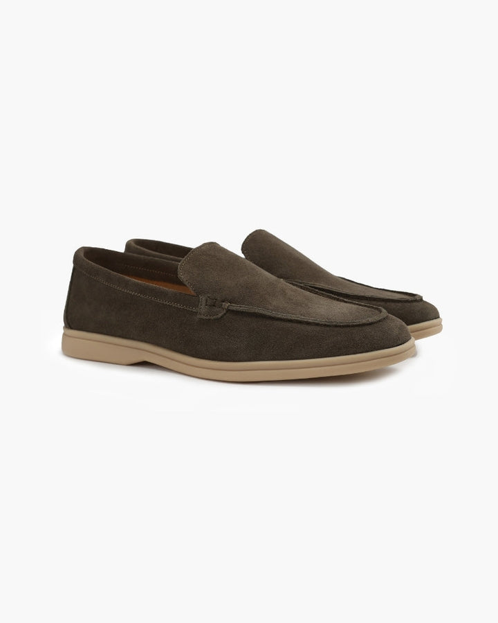 Herrens Premium Mocka Slip-On Loafers Smart Casual Skor