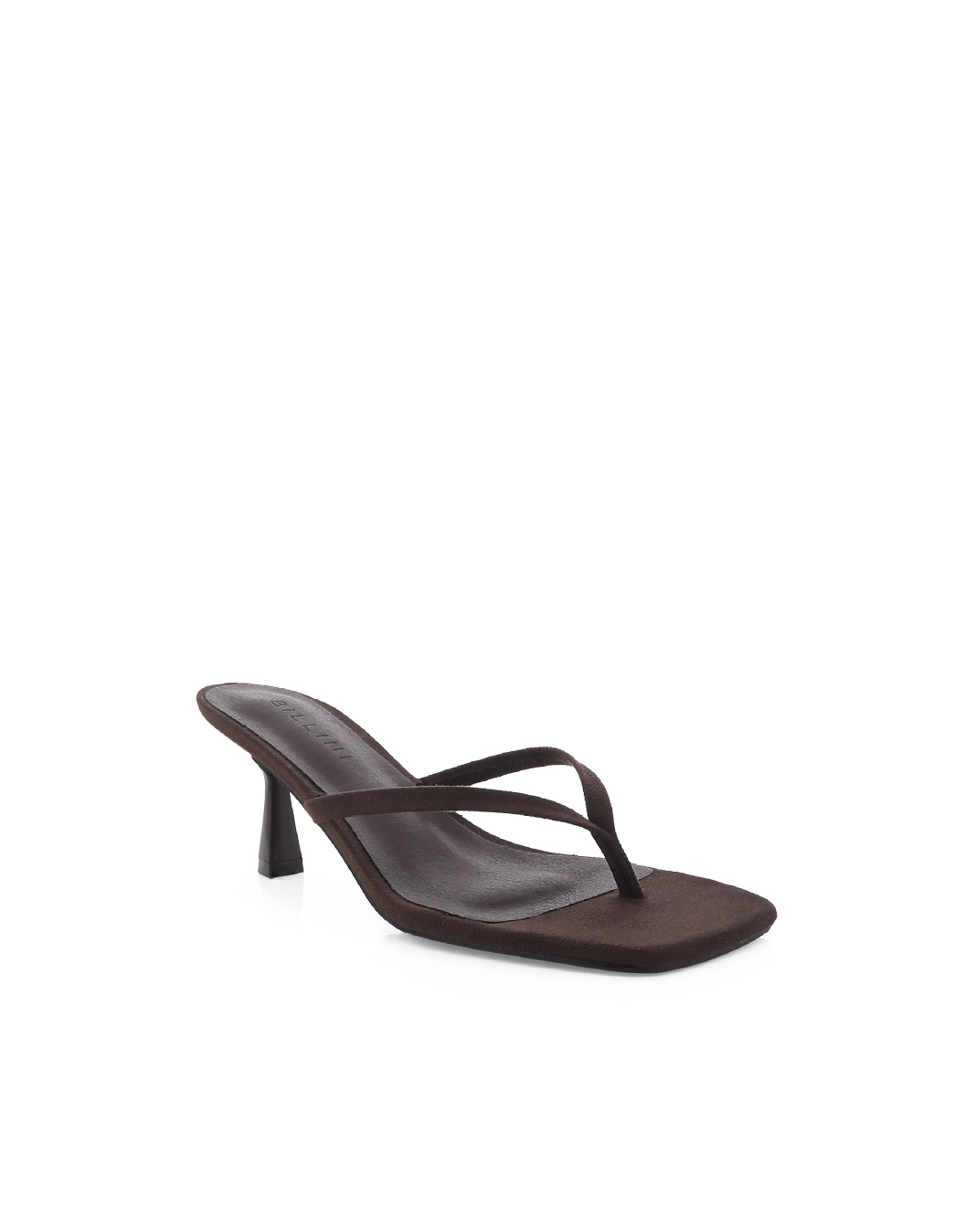 Kvinnors Fyrkantiga Tå Thong Kitten Heel Sandaler