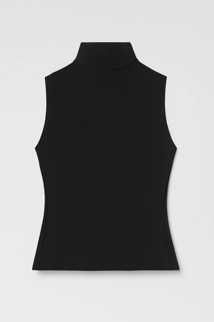 Kvinnors ärmlös mock neck figurnära topp