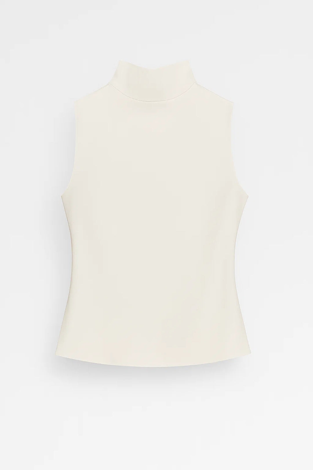 Kvinnors ärmlös mock neck figurnära topp