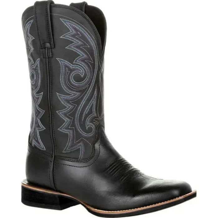 Kvinnors Västerländska Cowboystövlar – Broderad Mid-Calf Stil för Avslappnad Användning