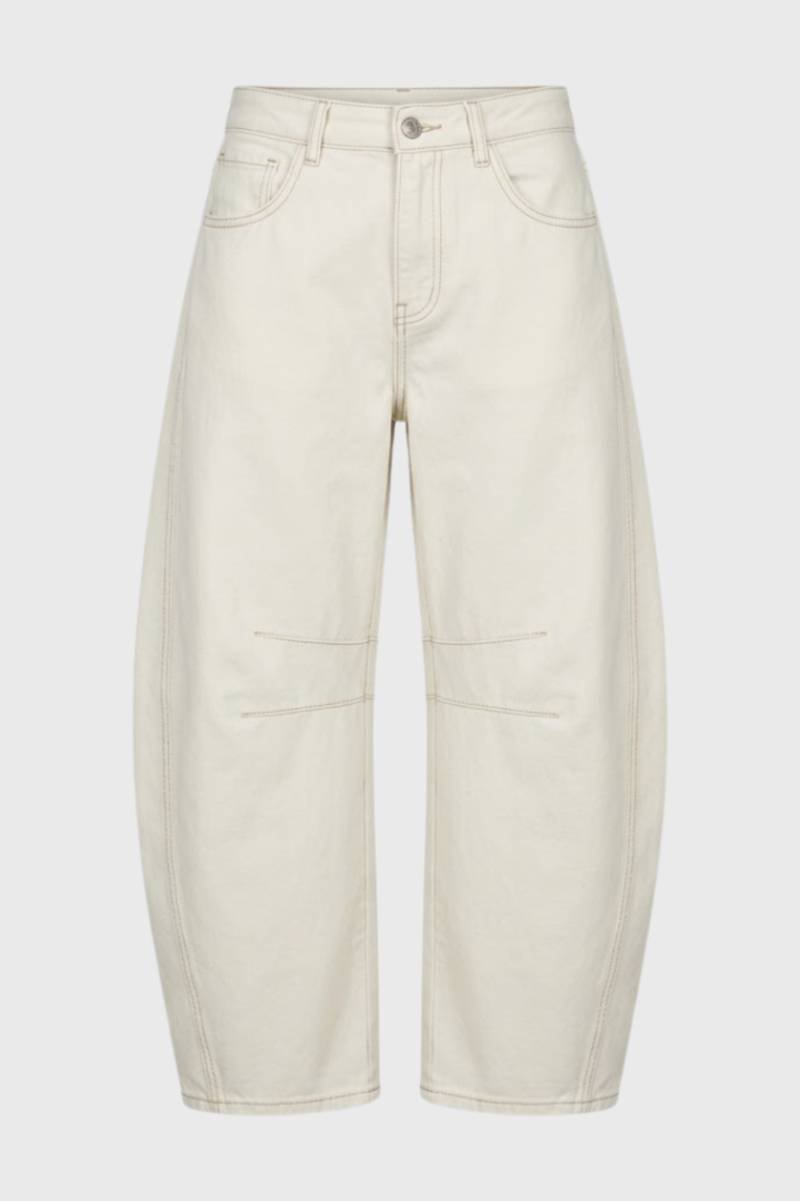 Kvinnors Jeans Oversized Ballongben med Dekorativa Sömmar